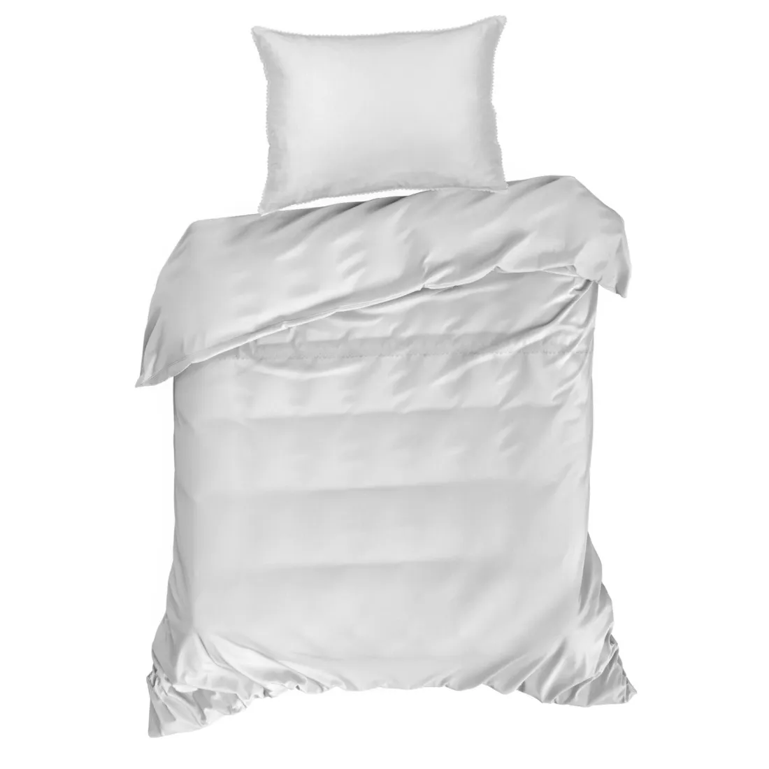 Ložní povlečení Linda zdobené jemnou krajkou - bílé 220x200 cm