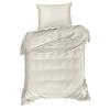 Ložní povlečení Linda zdobené jemnou krajkou - krémové 220x200 cm