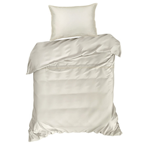 Posteľné obliečky Linda zdobené jemnou čipkou - krémové 220x200 cm