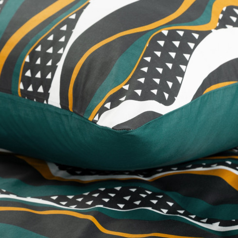 Posteľné obliečky Nova 3 z bavlneného saténu s geometrickým motívom 140x200 cm