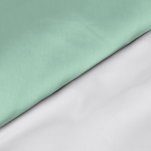 Posteľné obliečky Nova z bavlneného saténu 140x200 cm - biele/mätové