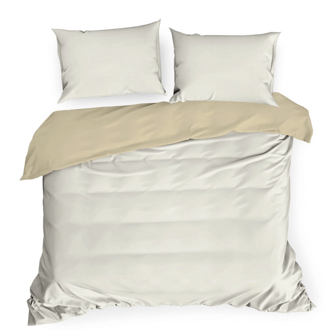 Ložní povlečení Nova z bavlněného saténu 220x200 cm - béžové/krémové