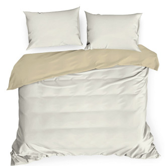 Posteľné obliečky Nova z bavlneného saténu 220x200 cm - béžové/krémové
