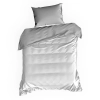 Ložní povlečení Nova z bavlněného saténu 220x200 cm - bílé/světle šedé