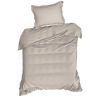 Ložní povlečení Reina zdobené lemem z bavlny renforcé 220x200 cm, béžové