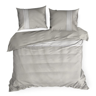 Posteľné obliečky Reina zdobené vyšívanou aplikáciou z bavlny renforcé 220x200 cm - šedé
