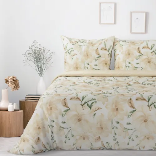 Ložní povlečení Sonia 2 s květinovým vzorem z bavlny renforcé 140x200 cm