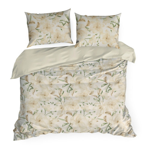 Posteľné obliečky Sonia 2 s kvetinovým vzorom z bavlny renforcé 140x200 cm