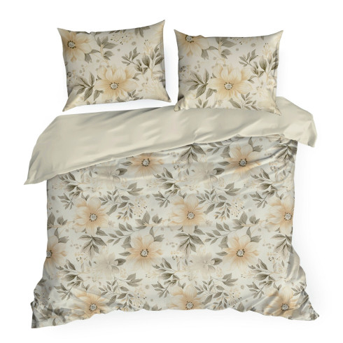 Posteľné obliečky Sonia s kvetinovým vzorom z bavlny renforcé 140x200 cm