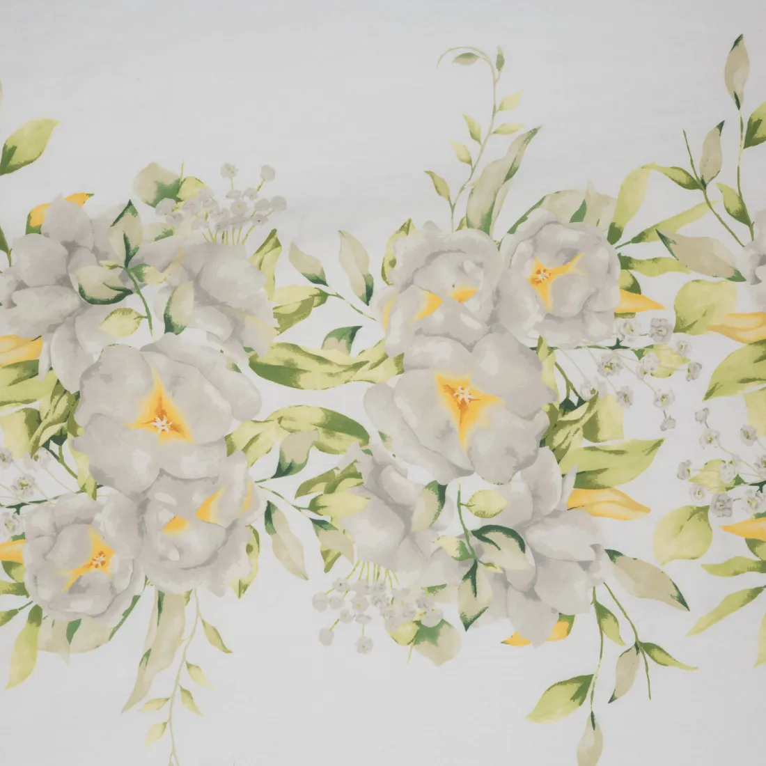 Posteľné obliečky Spring 6 z bavlneného saténu s potlačou kvetov 220x200 cm