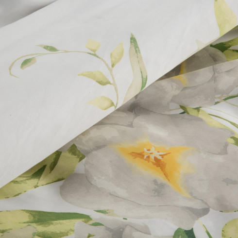 Posteľné obliečky Spring 6 z bavlneného saténu s potlačou kvetov 220x200 cm