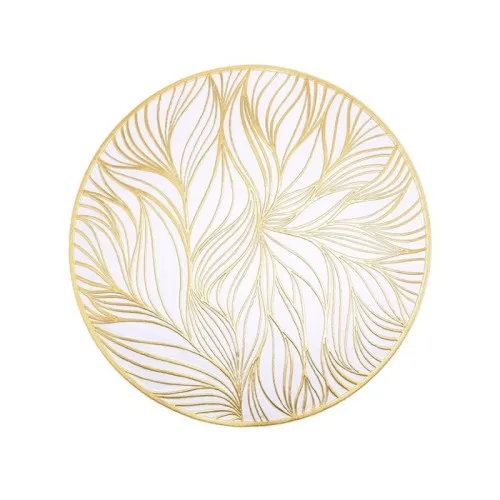 Prestieranie na stôl zlaté, 38 cm - okrúhle