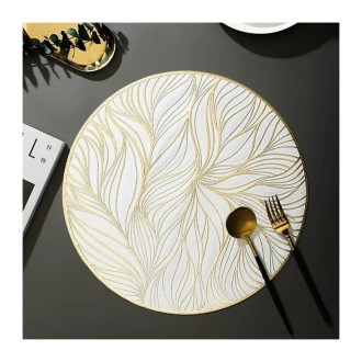 Prestieranie na stôl zlaté, 38 cm - okrúhle