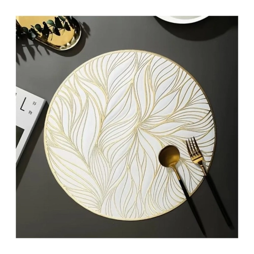 Prestieranie na stôl zlaté, 38 cm - okrúhle