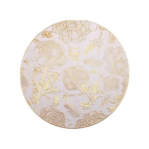 Prestieranie na stôl zlaté, 38 cm - ruže