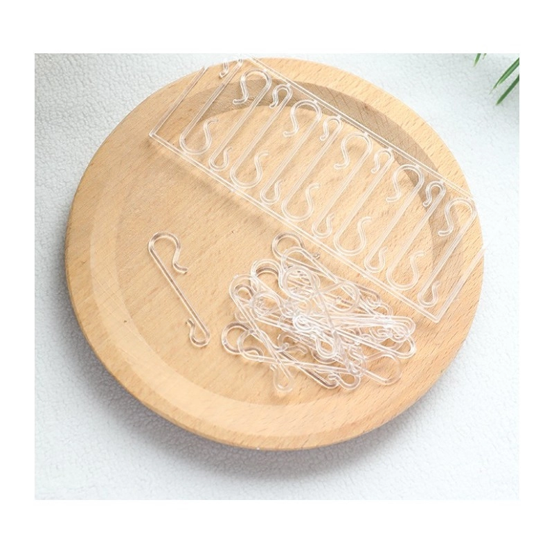 Priehľadné háčiky na vianočné ozdoby, 10 ks