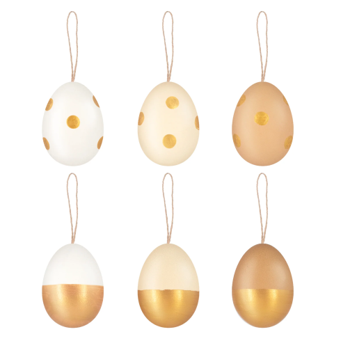 Přírodní vyfouknutá vajíčka mix přírodní - 6 ks