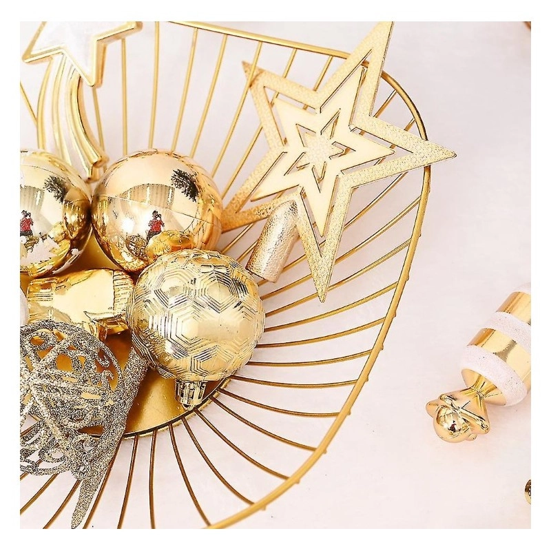 Sada vianočných gúľ, ozdôb a hviezda, 121 ks