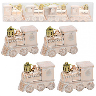 Sada vánočních ozdob – lokomotivy, 4 ks