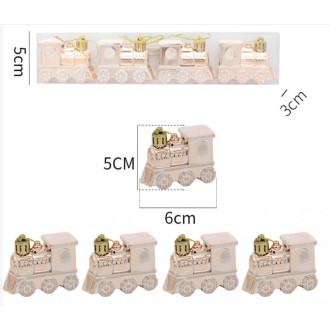 Sada vánočních ozdob – lokomotivy, 4 ks