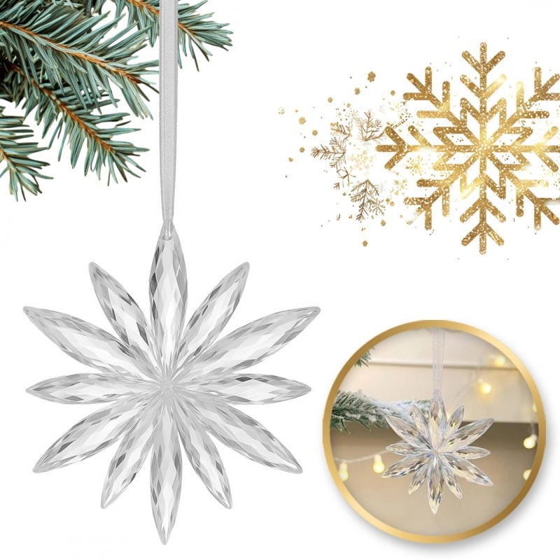 Sada vianočných vločiek na stromček, 12 ks