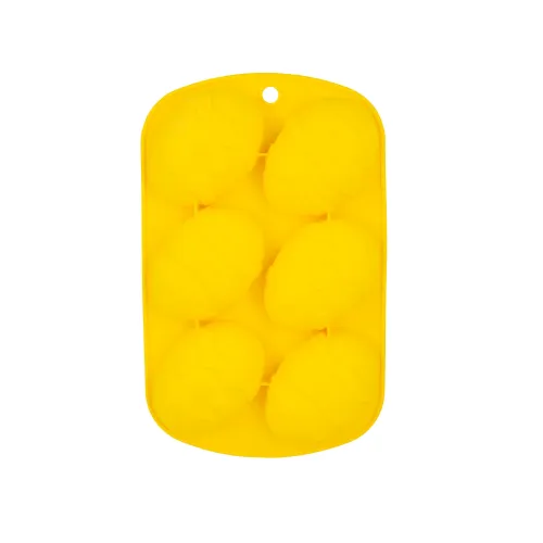 Formă din silicon pentru 6 prăjituri în formă de ouă de Paște