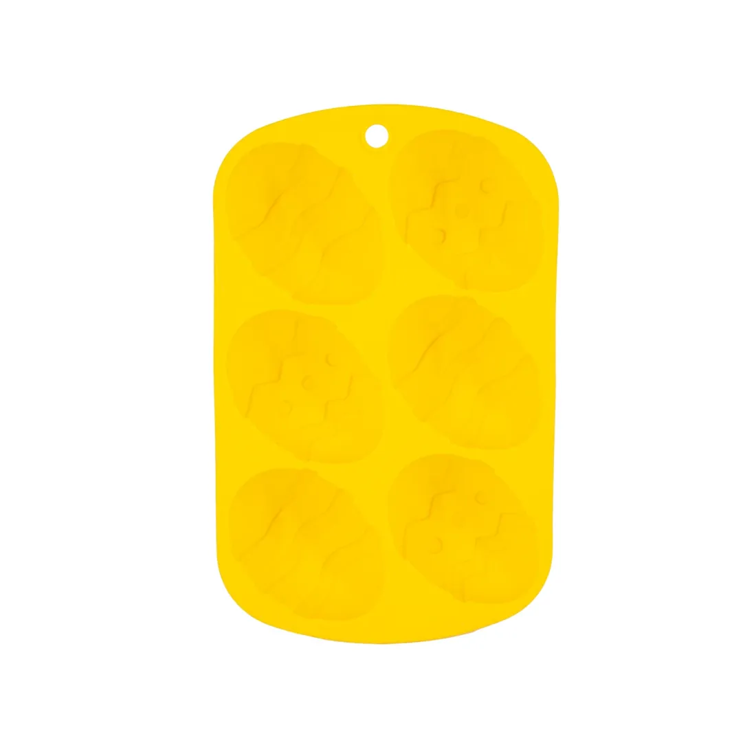 Formă din silicon pentru 6 prăjituri în formă de ouă de Paște