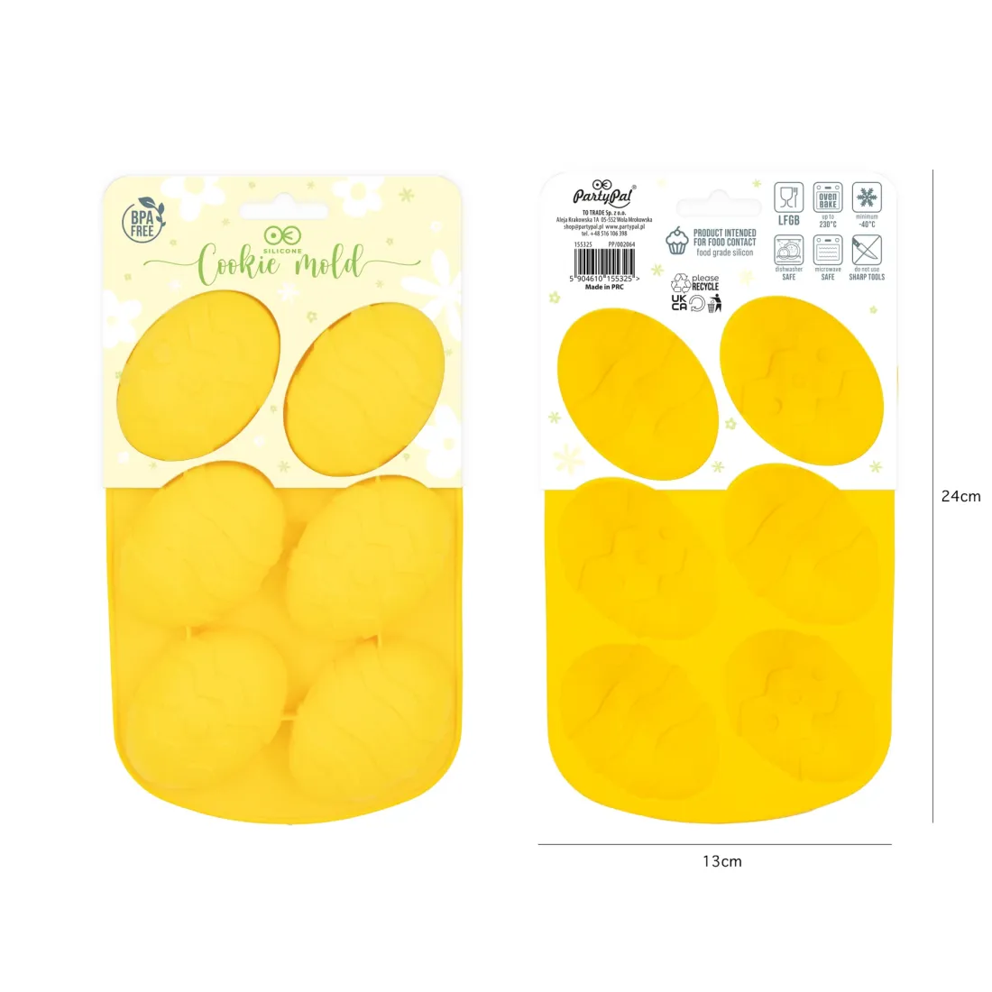 Formă din silicon pentru 6 prăjituri în formă de ouă de Paște