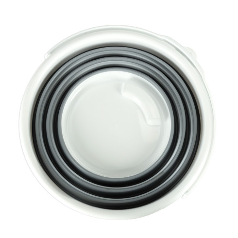 Silikónové skladacie vedro 10L - šedé