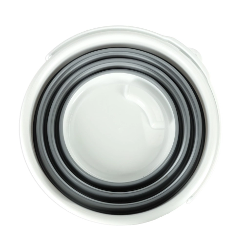 Silikónové skladacie vedro 10L - šedé