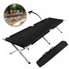 Skladacia kempingová posteľ 190x62 cm, čierna