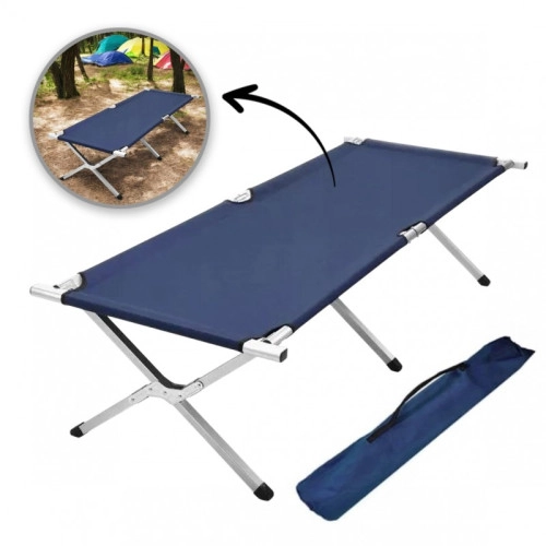 Skládací kempinková postel 190x62 cm, modrá