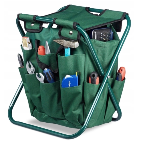 Skladacia stolička do záhrady, na kemping a ryby, zelená