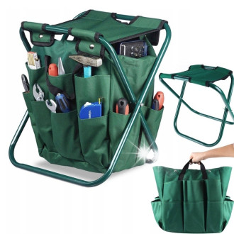 Skladacia stolička do záhrady, na kemping a ryby, zelená