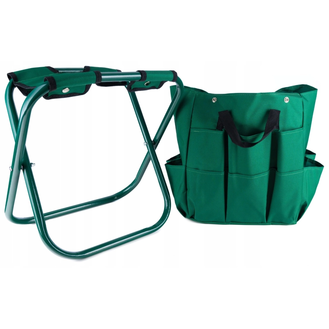 Skládací židle na zahradu, kempování a rybaření, zelená