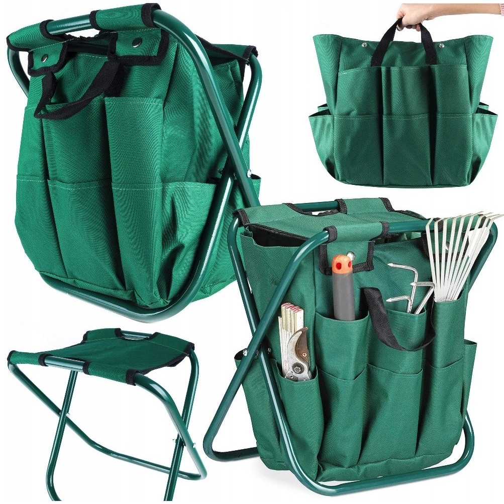 Skládací židle na zahradu, kempování a rybaření, zelená
