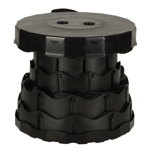 Skládací židle s nastavitelnou výškou, černá