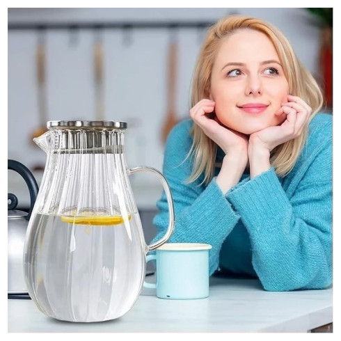 Sklenený džbán s vlnitými stenami, 1 700 ml