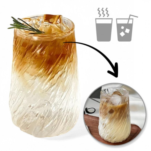 Skleněný pohár vlny - 400 ml