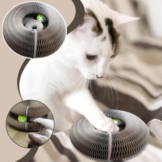 Škrabadlo s loptičkou pre mačky