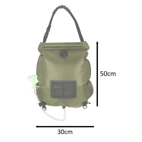 Solárna turistická sprcha s teplomerom, 20l