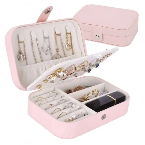 Šperkovnice - organizér na šperky - růžová 