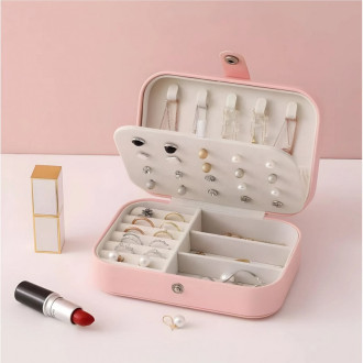 Šperkovnice - organizér na šperky - růžová 