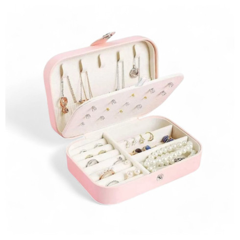 Šperkovnice - organizér na šperky - růžová 