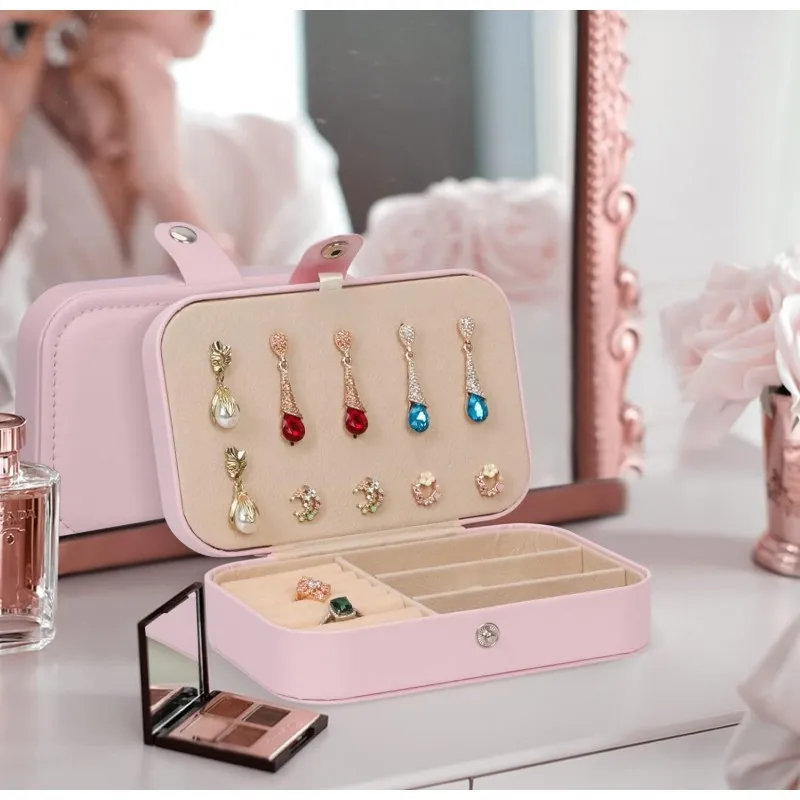 Šperkovnice - organizér na šperky - růžová 