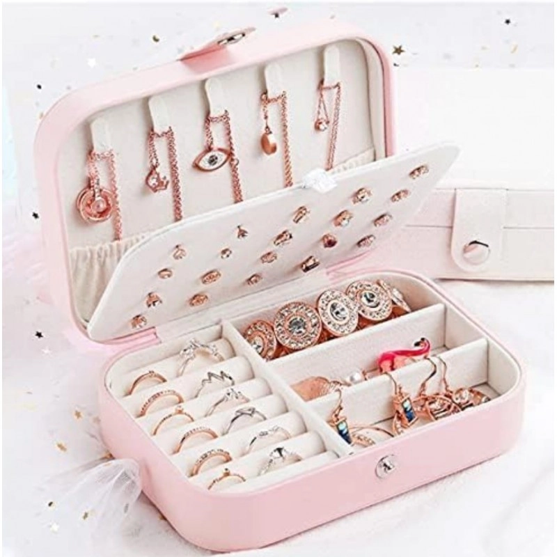 Šperkovnice - organizér na šperky - růžová 