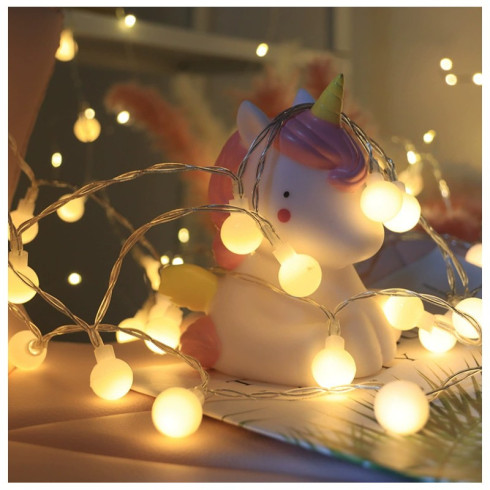 Svetelná reťaz 10 m 71 LED, teplá biela