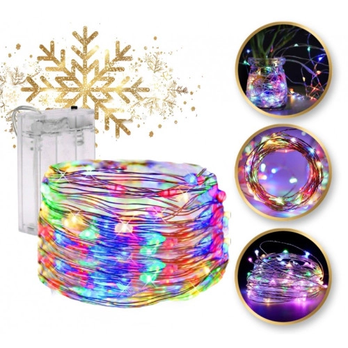 Svetelná reťaz 20 LED USB, multicolor, 20 m