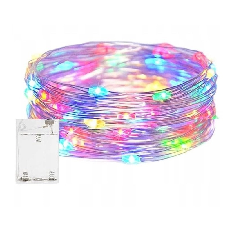 Svetelná reťaz 20 LED USB, multicolor, 20 m