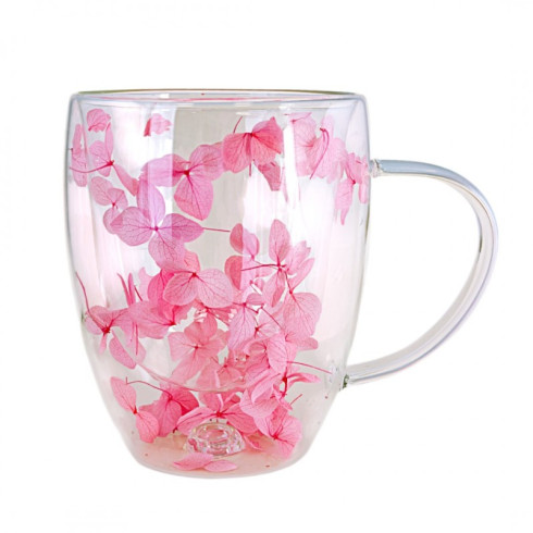 Termo pohár s dvojitou stenou s hortenziou 300 ml,1 ks 